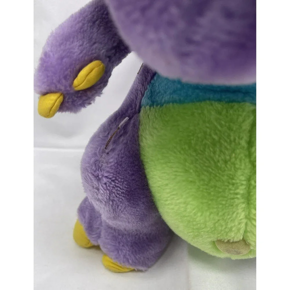 Vintage 1986 Commonwealth Tricertop Dinosnores Plush Rolling Ball Rattle Toy 12” - Picture 5 of 16